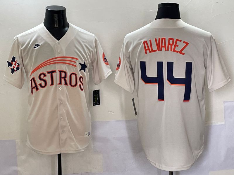 Men Houston Astros #44 Alvarez Cream Five generations Joint Name 2025 Nike MLB Jersey style 8